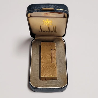 Alfred Dunhill Rollagas Gold Plated & Florentine Lighter