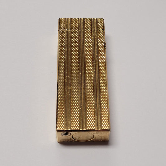 Alfred Dunhill Rollagas Gold Plated Columns Lighter