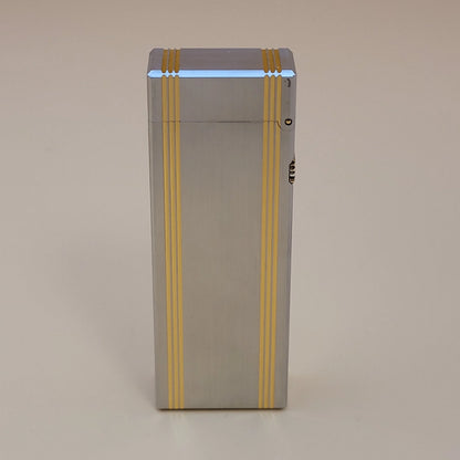 Alfred Dunhill Rollagas Brushed Palladium & Gold Strips Lighter