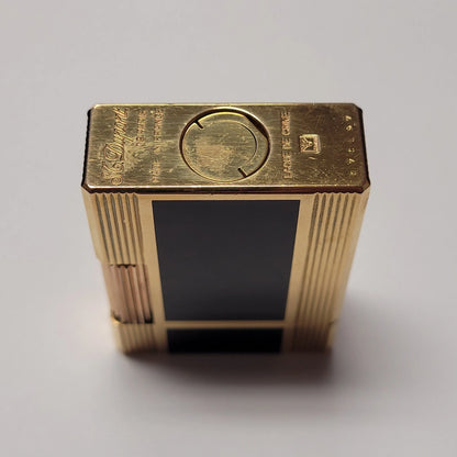S.T. Dupont Ligne 1 Black Lacquer Gold Plated Lighter