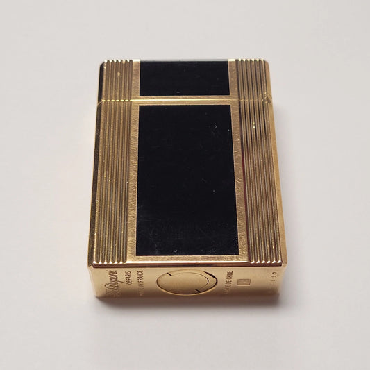 S.T. Dupont Ligne 1 Black Lacquer Gold Plated Lighter