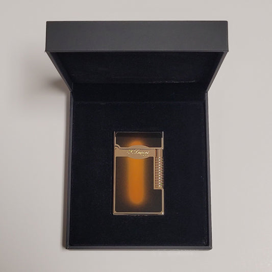S.T. Dupont Le Grand Sunburst Brown / Gold Lacquer Lighter