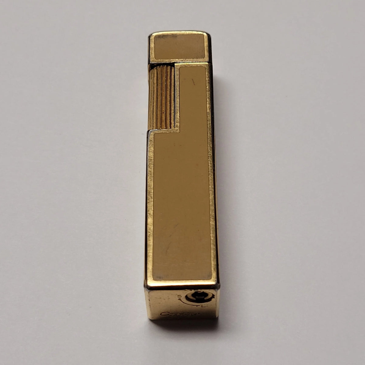 Cartier Cube Gold Plated Yellow Lacquer Lighter