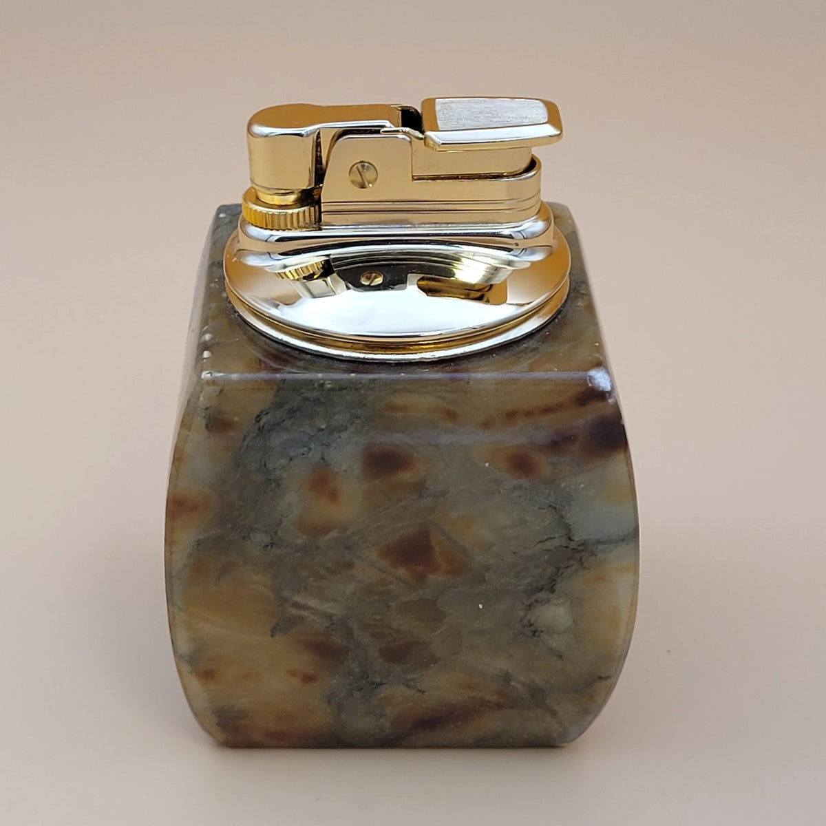Vintage Hand Carved Alabaster Butane Table Lighter