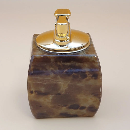 Vintage Hand Carved Alabaster Butane Table Lighter