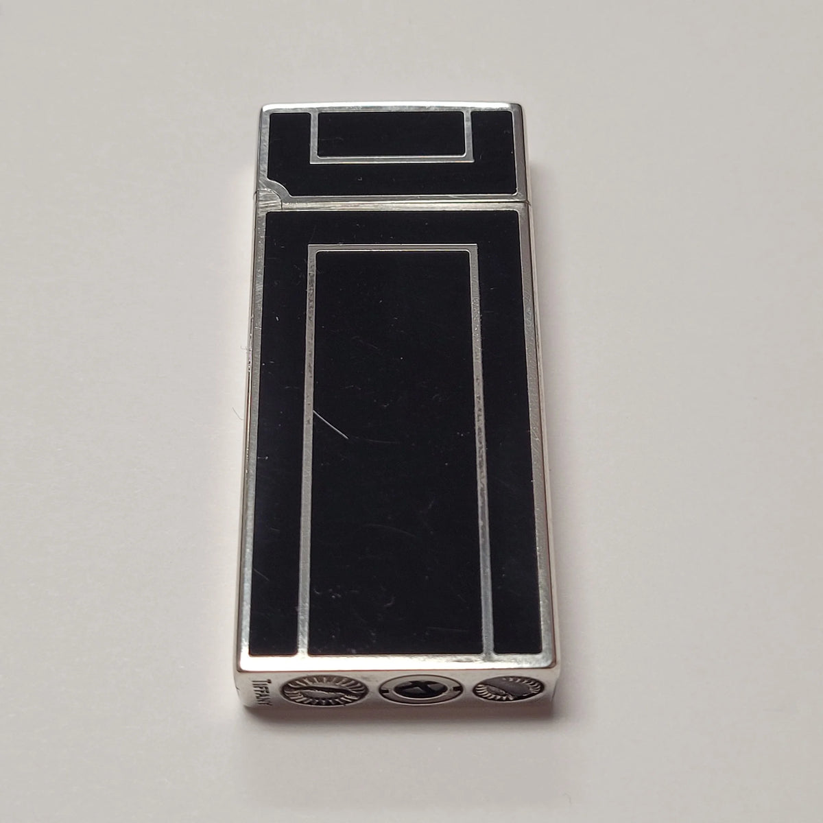 Tiffany & Co. Silver Plated & Black Lacquer Lighter