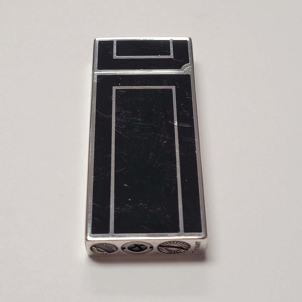 Tiffany & Co. Silver Plated & Black Lacquer Lighter