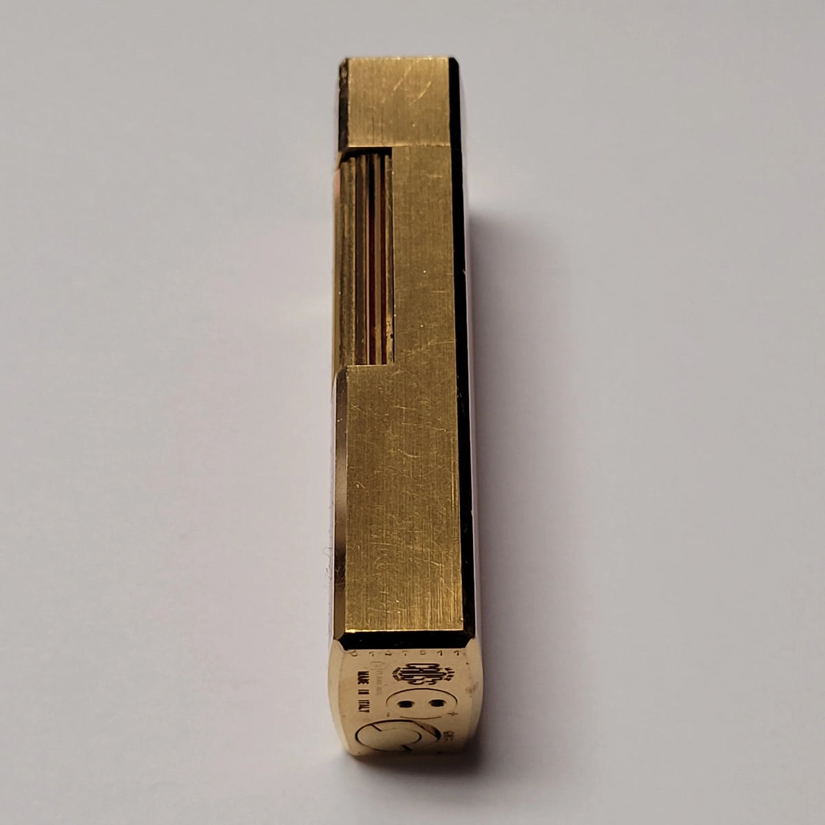 Mark Cross Gold Plated & Red Lacquer Lighter