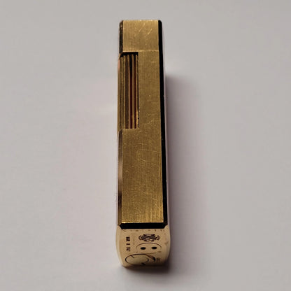 Mark Cross Gold Plated & Red Lacquer Lighter