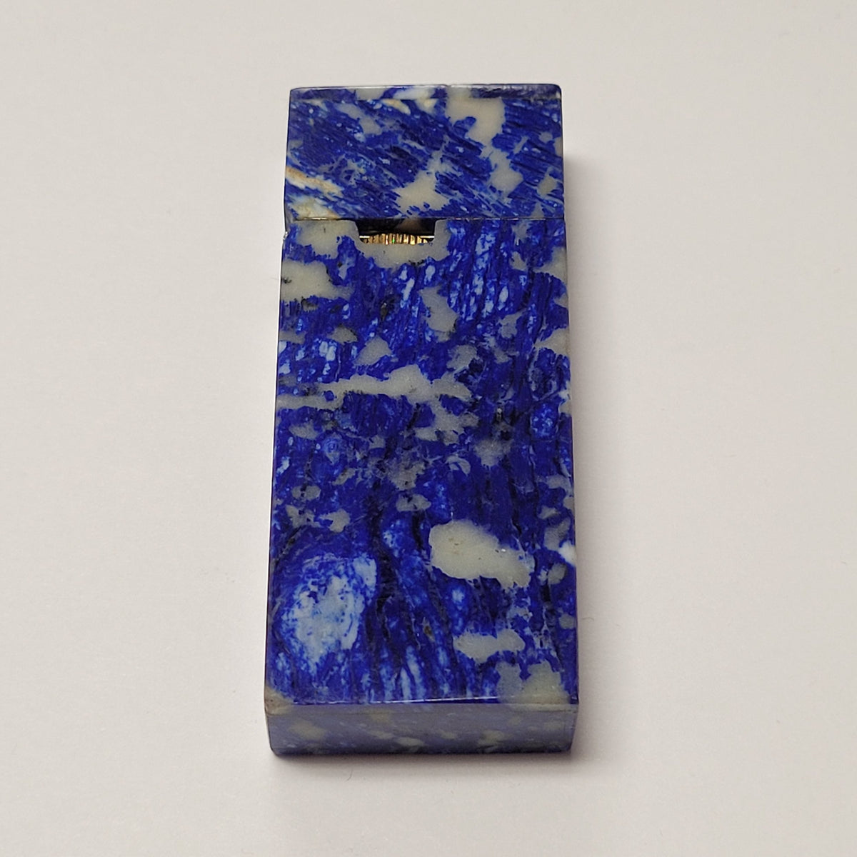 Vintage Malachite Blue & White Butane Lighter
