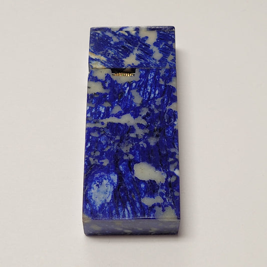 Vintage Malachite Blue & White Butane Lighter