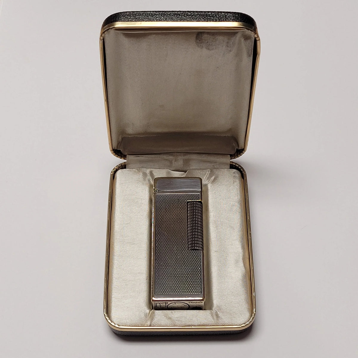 1960s Dunhill Rollagas Silver Plated Barley Lighter