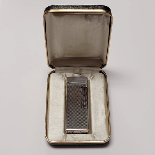 1960s Dunhill Rollagas Silver Plated Barley Lighter