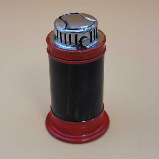 Vintage Chase Art Deco Red & Black Enamel Table Lighter