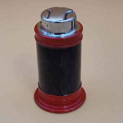 Vintage Chase Art Deco Red & Black Enamel Table Lighter