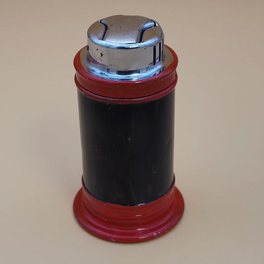 Vintage Chase Art Deco Red & Black Enamel Table Lighter