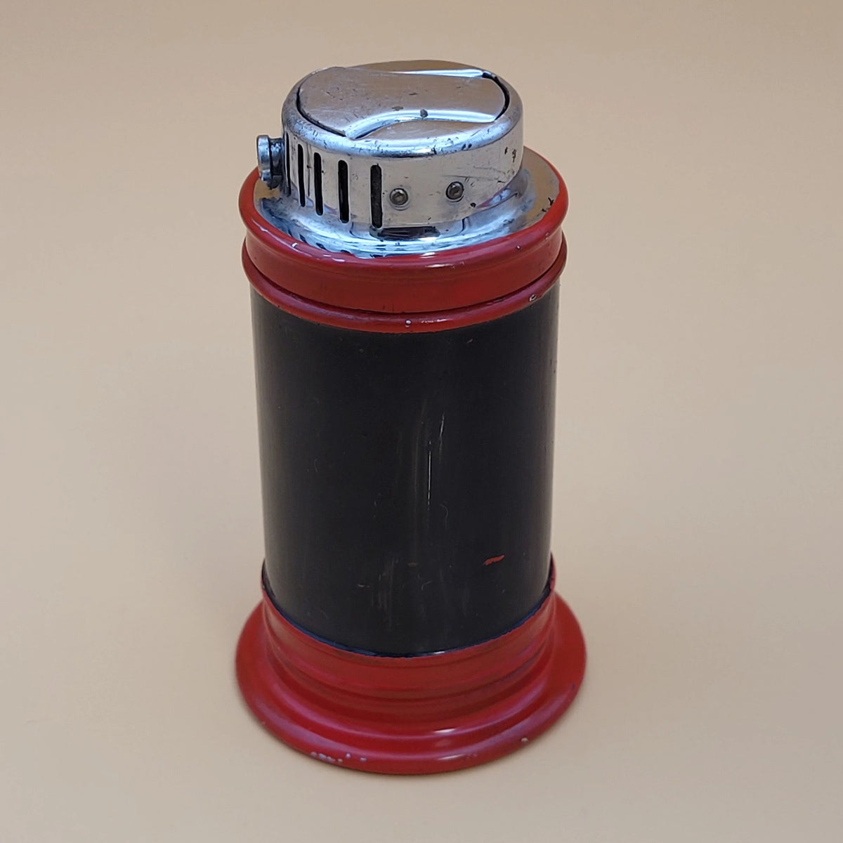 Vintage Chase Art Deco Red & Black Enamel Table Lighter