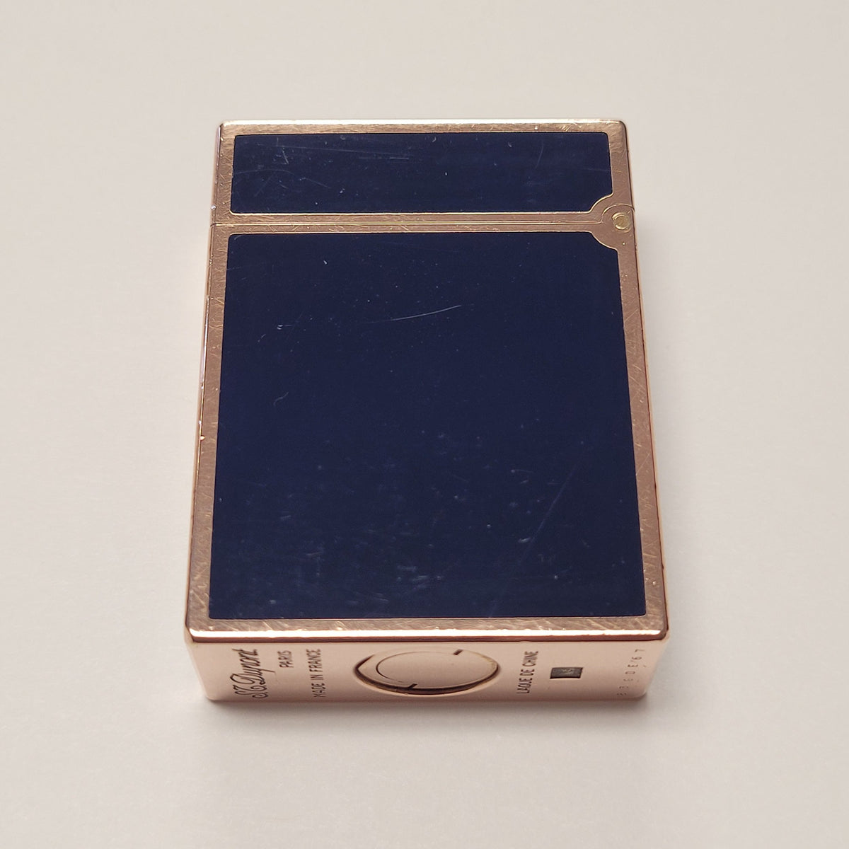 S.T. Dupont Ligne 1 Blue Lacquer Gold Plated Lighter