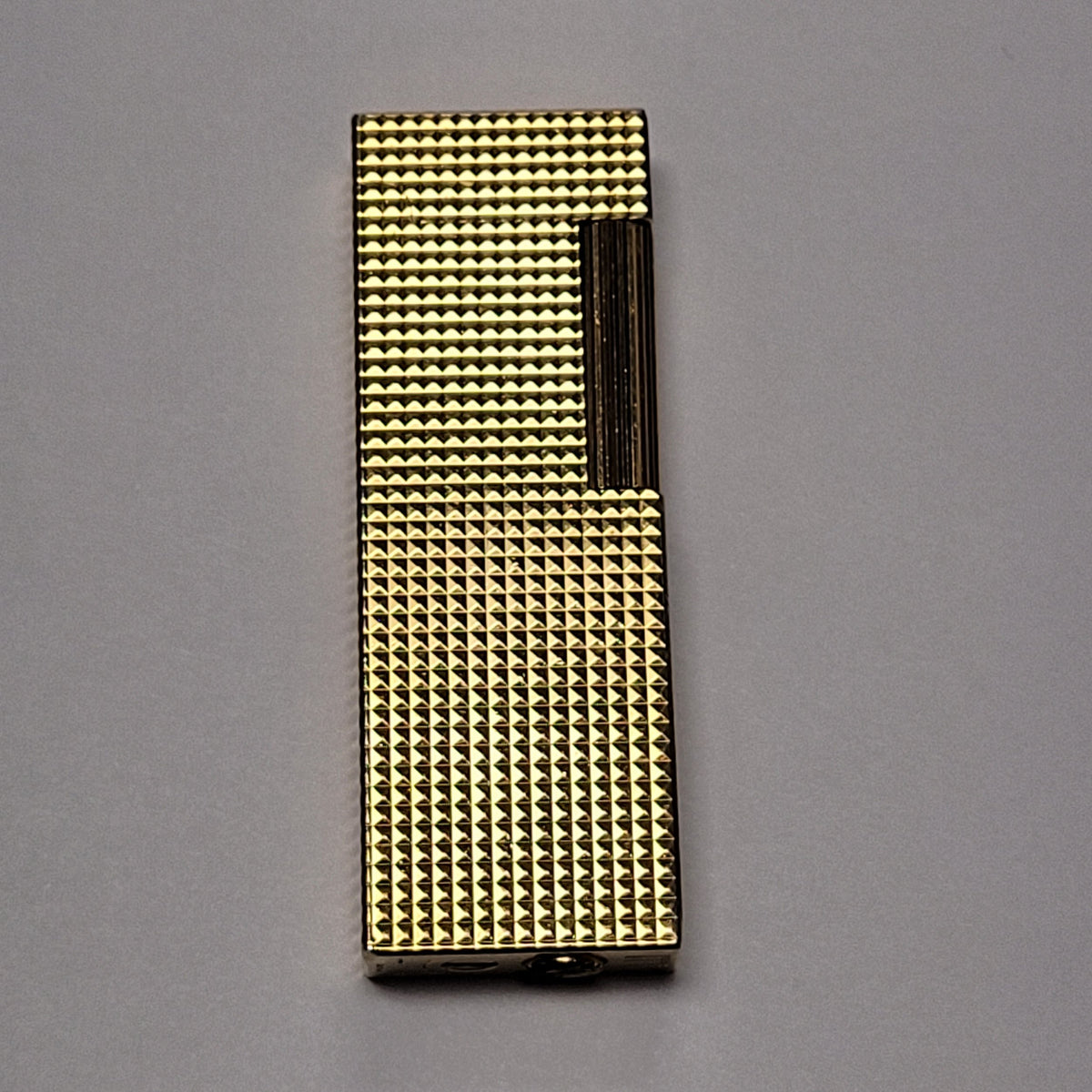 Alfred Dunhill Slimline Gold Plated Hobnail Lighter