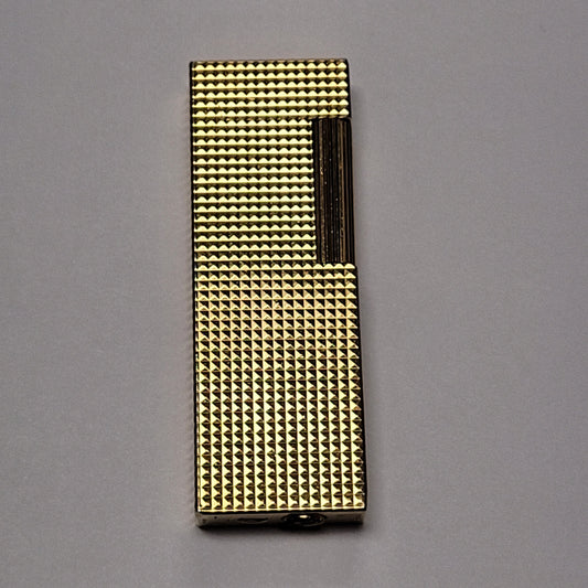 Alfred Dunhill Slimline Gold Plated Hobnail Lighter