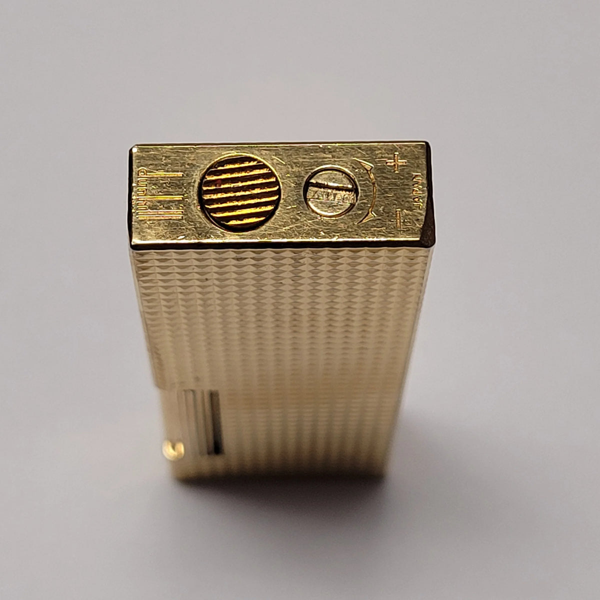 Alfred Dunhill Slimline Gold Plated Hobnail Lighter