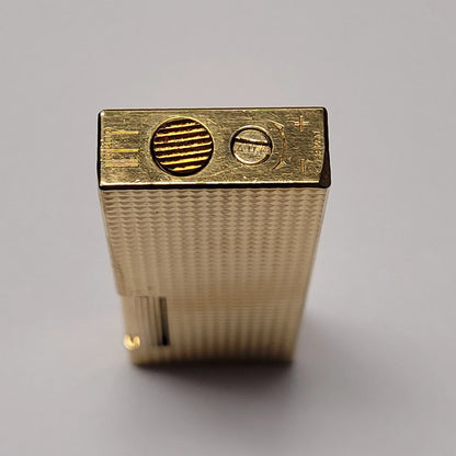 Alfred Dunhill Slimline Gold Plated Hobnail Lighter