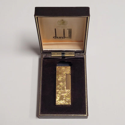Alfred Dunhill Rollagas Gold Plated & Florentine Lighter