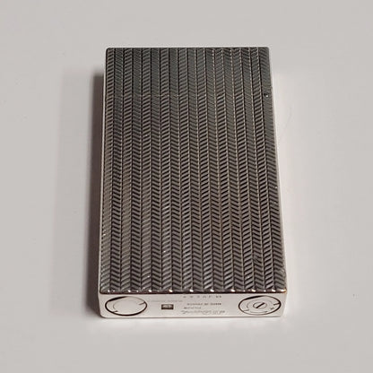 S.T. Dupont Ligne 2 Silver Plated Chevron Lighter