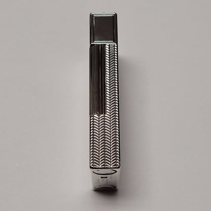 S.T. Dupont Ligne 2 Silver Plated Chevron Lighter