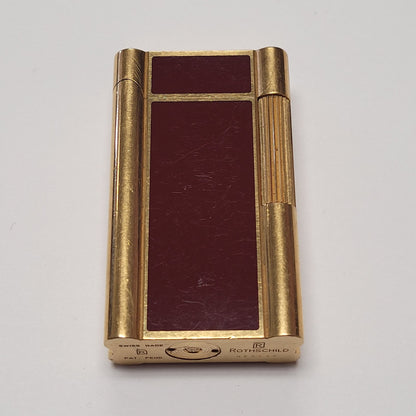 Rothschild Gold Plated & Red Lacquer Lighter