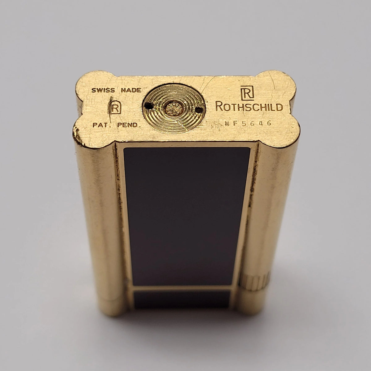Rothschild Gold Plated & Red Lacquer Lighter