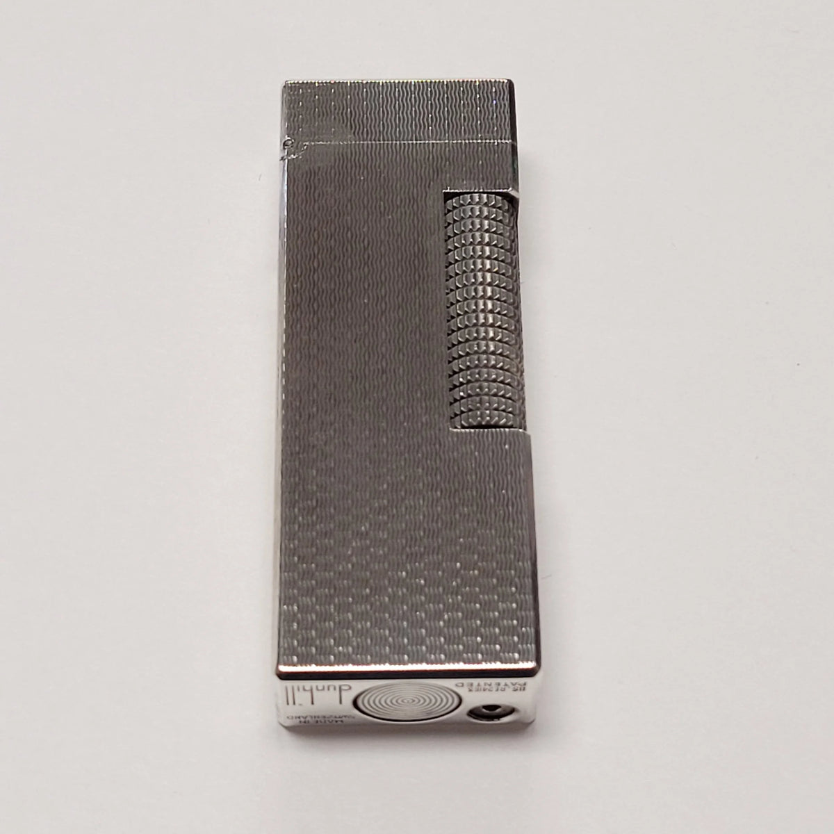 Alfred Dunhill Rollagas Silver Plated & Basket Weave Lighter