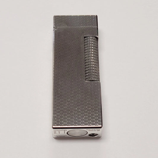 Alfred Dunhill Rollagas Silver Plated & Basket Weave Lighter