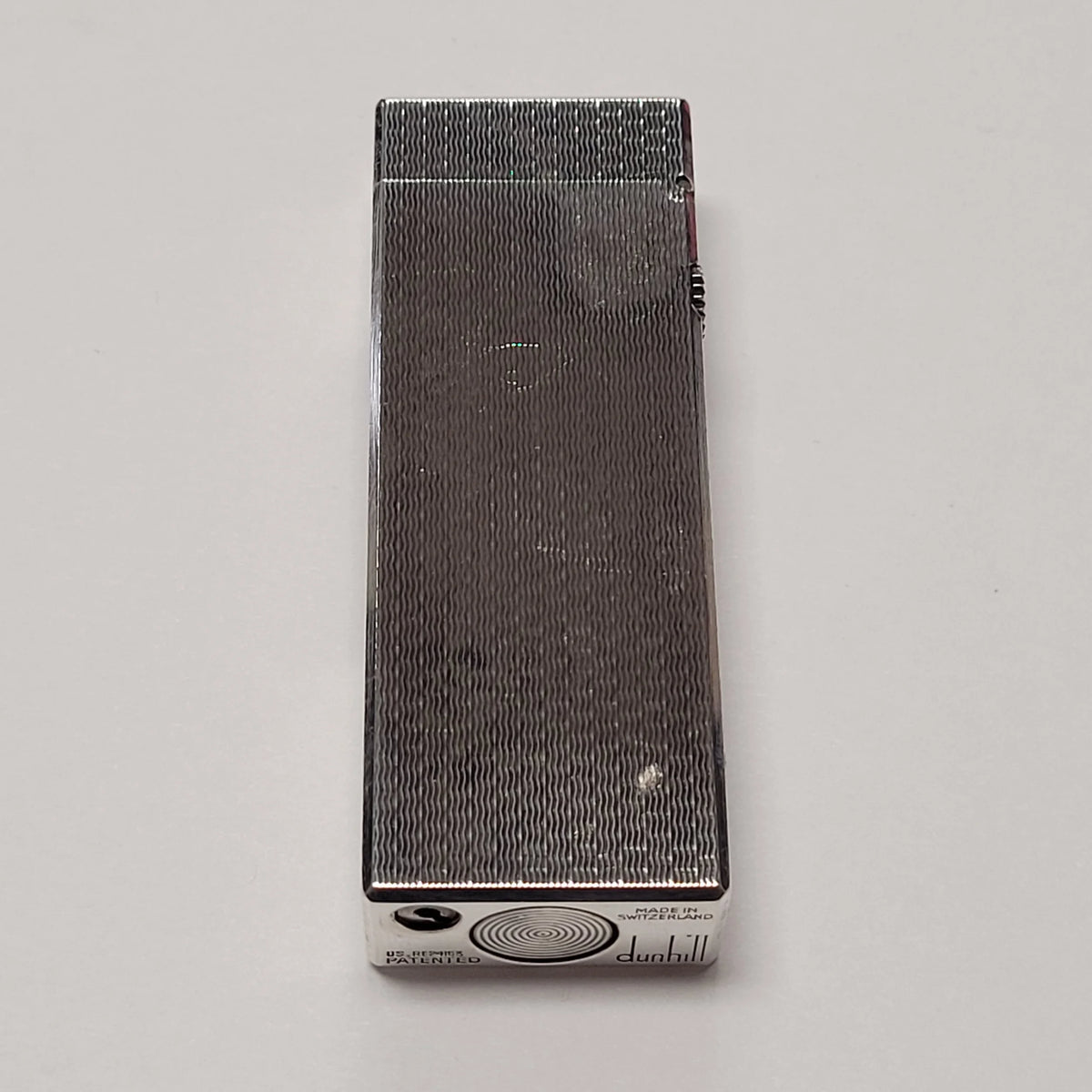 Alfred Dunhill Rollagas Silver Plated & Basket Weave Lighter
