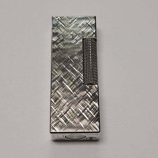 Alfred Dunhill Rollagas Silver Plated & Florentine Lighter