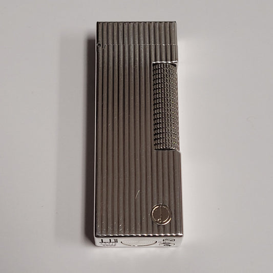 Alfred Dunhill Rollagas Silver Plated & Columns Lighter