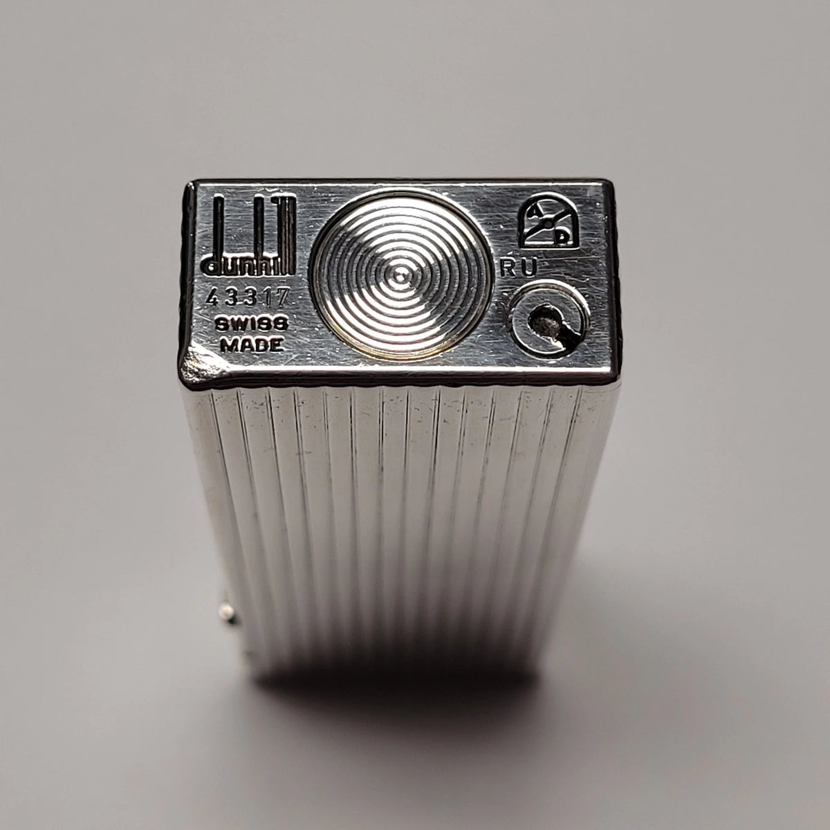 Alfred Dunhill Rollagas Silver Plated & Columns Lighter