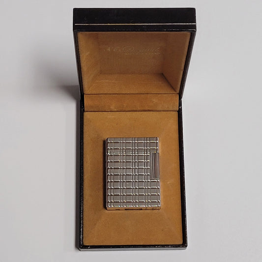 S.T. Dupont Ligne 1 Silver Plated & Square Tartan Lighter