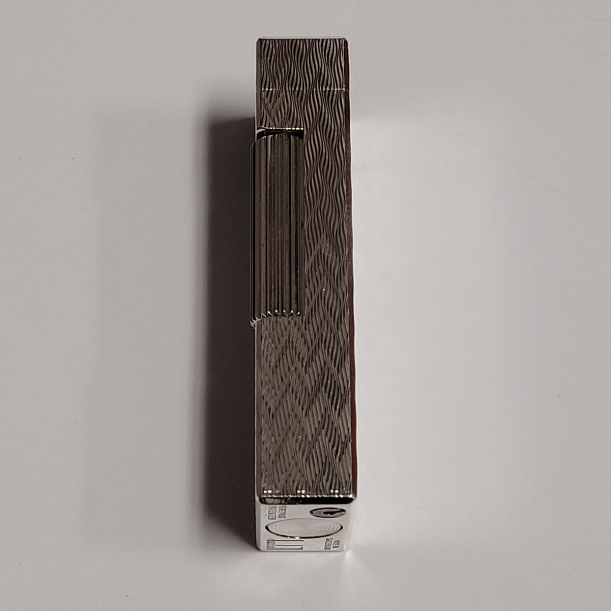 Alfred Dunhill Rollagas Silver Plated & Chevron Lighter