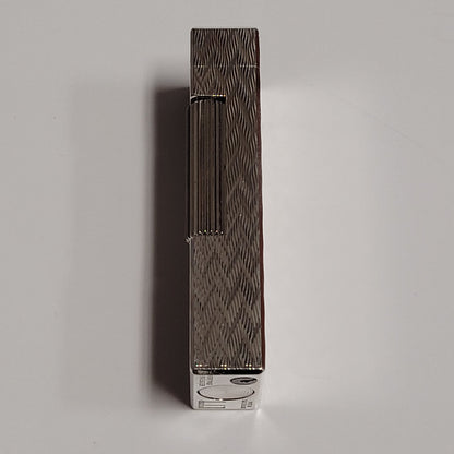 Alfred Dunhill Rollagas Silver Plated & Chevron Lighter