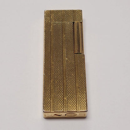 Alfred Dunhill Slimline Gold Plated Barley Lighter