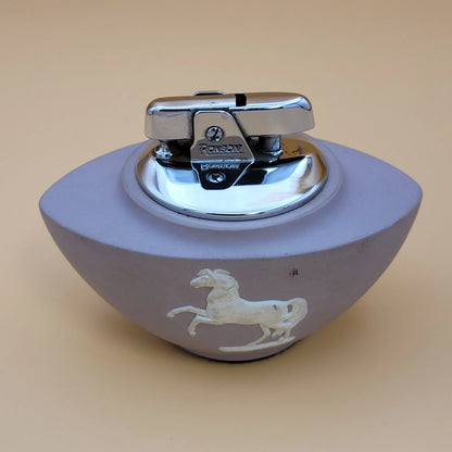 1960s Ronson Wedgwood Purple Table Lighter