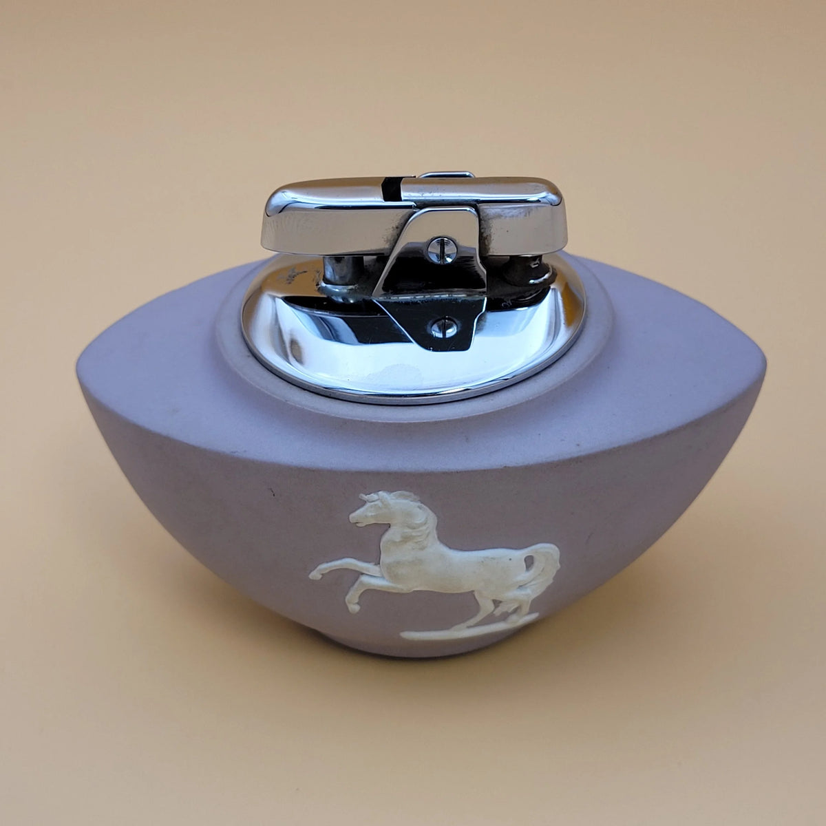 1960s Ronson Wedgwood Purple Table Lighter