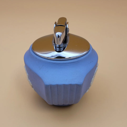 1960s Ronson Wedgwood Ulysses Blue Table Lighter