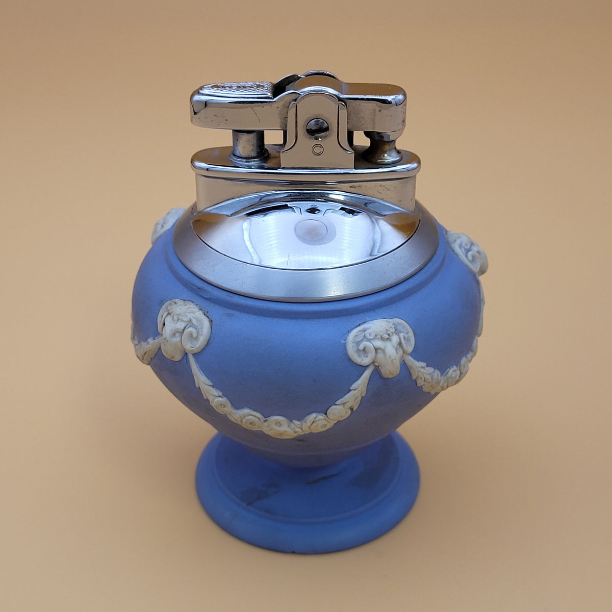 1960s Ronson Imperial Wedgwood Blue Table Lighter
