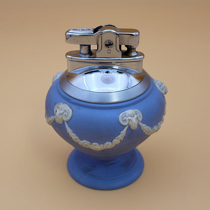 1960s Ronson Imperial Wedgwood Blue Table Lighter