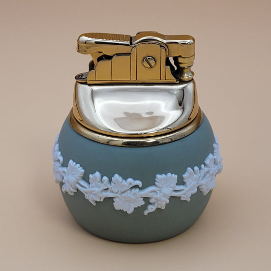 1960s Ronson Wedgwood Royalty Green Table Lighter