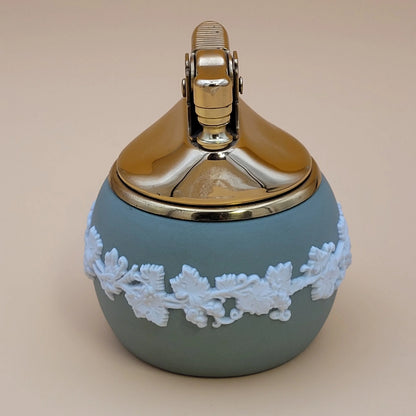 1960s Ronson Wedgwood Royalty Green Table Lighter