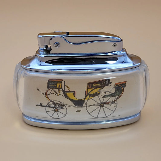1950s Ronson Trophy Carriages Design Table Lighter
