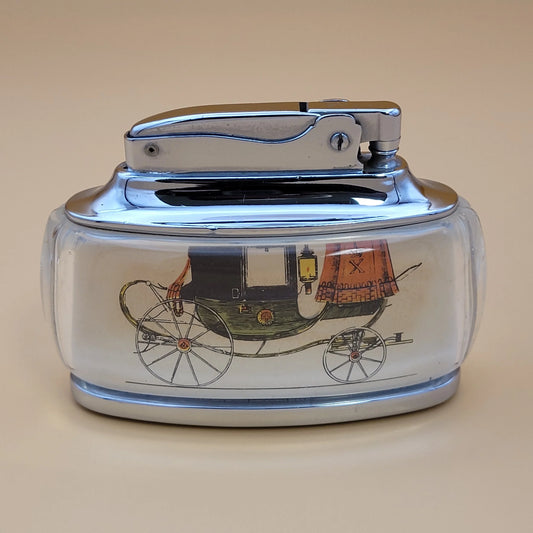 1950s Ronson Trophy Carriages Design Table Lighter
